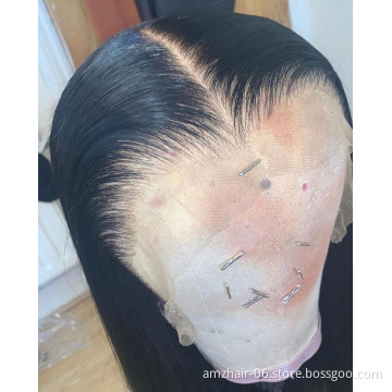 Wholesale Raw Brazilian Virgin Human Hair 13x4 13x6 Full Hd Lace Front Wig Cheap Transparent Lace Frontal Wig For Black Women